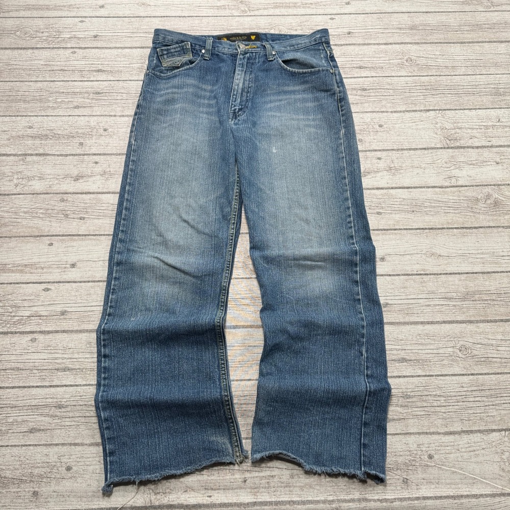 Marx & Dutch Jeans Men's 32x30 Blue Denim Medium Wash High Rise Relaxed Wide Leg